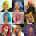 Stema 13x6 Color Straight Transparent Lace Front Bob Wigs
