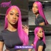 Stema Purple Pink Natural Wave 13x4 Lace Frontal Human Hair Wig