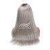 Stema 4x4 / 13x4 Lace 1B/Grey Straight Closure Wig 200% Density 