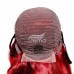 Stema Red Body Wave 13x4 Transparent Lace Front Human Hair Wig