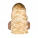 Stema 1b/613 Ombre Blonde Body Wave 13x4 Transparent Lace Front Colored Human Hair Wig