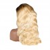 Stema 1b/613 Ombre Blonde Body Wave 13x4 Transparent Lace Front Colored Human Hair Wig