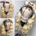 Stema 1b/613 Ombre Blonde Body Wave 13x4 Transparent Lace Front Colored Human Hair Wig