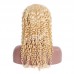 Stema Hair Transparent Full Lace Wigs 613 Blonde Color Deep Wave