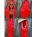 Stema Neon Pink Human Hair Full Lace Wig Silky Straight
