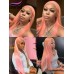 Stema Light Pink Human Hair Full Lace Wig Silky Straight
