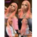 Stema Light Pink Human Hair Full Lace Wig Silky Straight