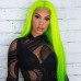 Stema Full Lace Green Color Straight Wig 150% Density