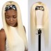 Stema 613 Blonde Headband Wig Human Hair Straight Wig