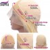 Stema 613 Blonde Curly 13x4 Transparent Lace Front Wig