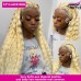 Stema 613 Blonde 13x4 Transparent Lace Front Wig Deep Wave 150% Density