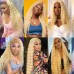 Stema 613 Blonde 13x4 Transparent Lace Front Wig Deep Wave 150% Density