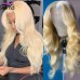 Stema 613 Blonde 4x4 5x5 6x6 Lace Closure Straight Body Wave Wig 180% Density