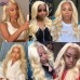 Stema 613 Blonde 4x4 5x5 6x6 Lace Closure Straight Body Wave Wig 180% Density