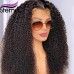 Stema 13x4 13x6 HD Lace Kinky Curly Big Frontal Wig Constructed By Bundles With Frontal
