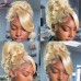 Stema 613 Blonde 360 Transparent Lace Frontal Wig Straight Body Wave 200% Density