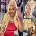 Stema 613 Blonde 360 Transparent Lace Frontal Wig Straight Body Wave 200% Density