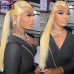 Stema 613 Blonde 360 Transparent Lace Frontal Wig Straight Body Wave 200% Density