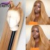 Stema #27 Honey Blonde 13x4 Transparent Lace Frontal Straight Human Hair Wig