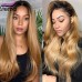 Stema #1B/30 Ombre 13x4 Transparent Lace Frontal Straight Wig