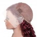 Stema #99j Burgundy 13x4 Transparent Lace Front Wig Water Wave