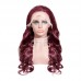 Stema #99j Burgundy 13x4 Transparent Lace Front Wig Body Wave