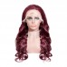 Stema #99j Red Burgundy 13x4 Transparent Lace Frontal Wig