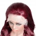 Stema #99j Red Burgundy Body Wave 13x4 Transparent Lace Front Wig