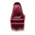 Stema #99j Burgundy 13x4 Transparent Lace Frontal Straight Wig