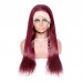 Stema #99j Red Burgundy 13x4 Transparent Lace Frontal Straight Wig