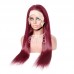 Stema #99j Red Burgundy 13x4 Transparent Lace Frontal Straight Wig