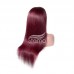 Stema #99j Burgundy 13x4 Transparent Lace Frontal Straight Wig