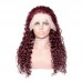 Stema #99j Red Burgundy 13x4 Transparent Lace Frontal Wig