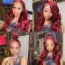 Stema #99j Red Burgundy 13x4 Transparent Lace Frontal Wig