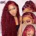 Stema #99j Red Burgundy 13x4 Transparent Lace Frontal Wig