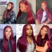 Stema #99j Red Burgundy 13x4 Transparent Lace Frontal Wig