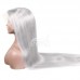 Stema Silver Grey Straight Body Wave 13x4 Transparent Lace Front Wig