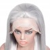 Stema Silver Grey Straight Body Wave 13x4 Transparent Lace Front Wig
