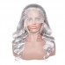 Stema Silver Grey Straight Body Wave 13x4 Transparent Lace Front Wig