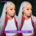 Stema Silver Grey Straight Body Wave 13x4 Transparent Lace Front Wig