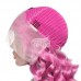 Stema Loose Wave Purple Pink Lace Front Wig With Baby Hair 150% Density Human Remy Hair