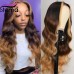 Stema Ombre Highlight Balayage 13X4 Lace Front Wig Body Wave/Deep Wave