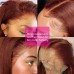 Stema #33 Reddish Brown 13x4 Transparent Lace Front Human Hair Wig