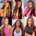 Stema #33 Reddish Brown 13x4 Transparent Lace Front Human Hair Wig