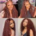 Stema #33 Reddish Brown 13x4 Transparent Lace Front Human Hair Wig