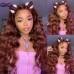 Stema #33 Reddish Brown 13x4 Transparent Lace Front Human Hair Wig