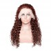 Stema #33 Reddish Brown 13x4 Transparent Lace Front Human Hair Wig