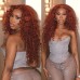 Stema #33 Reddish Brown 13x4 Transparent Lace Front Human Hair Wig