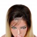Stema 1b/613 Ombre Straight Lace Front Wig Dark Root Blonde Pre Plucked Brazilian Remy Human Hair Wigs