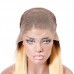 Stema 1b/613 Ombre Straight Lace Front Wig Dark Root Blonde Pre Plucked Brazilian Remy Human Hair Wigs